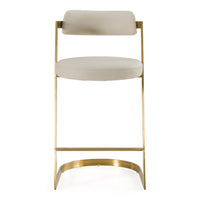 Diana Beige Leatherette & Gold Counter Stool