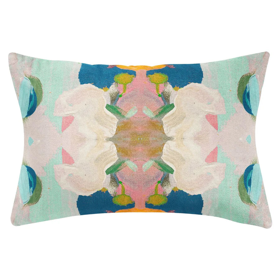 Whimsical Navy Garden Multicolour Decorative Pillow (4 Sizes Available)