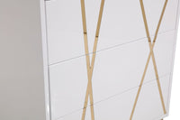 Ivo Modern White Gloss & Gold Chest