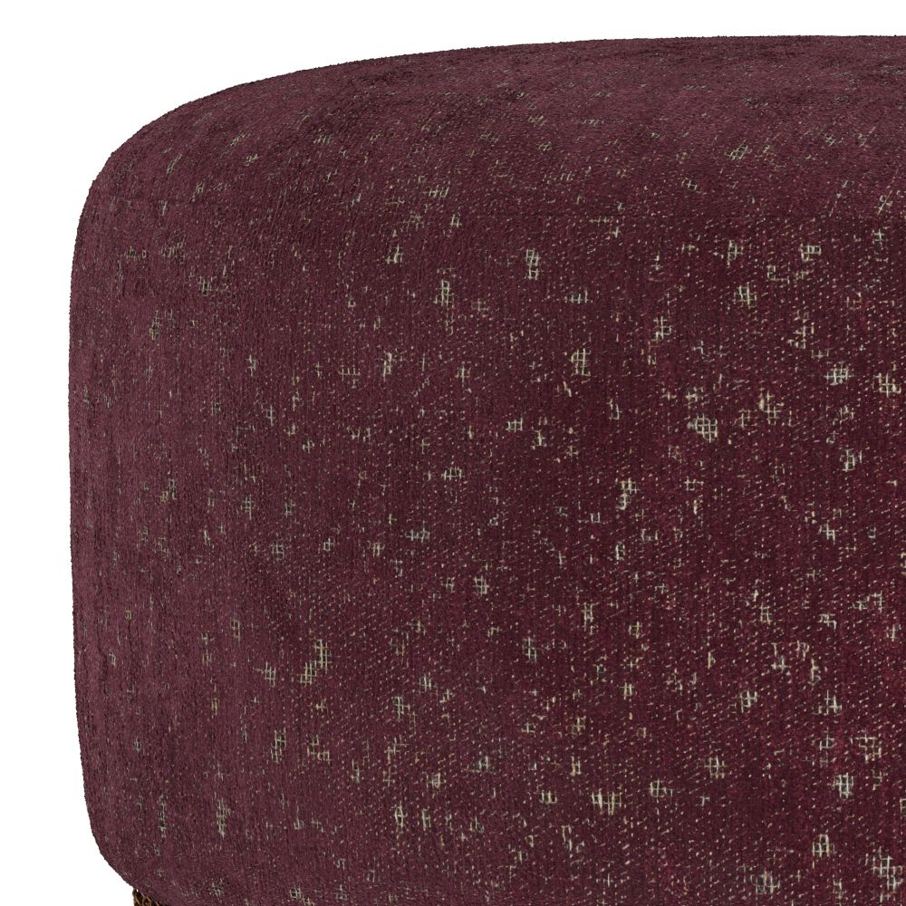 Twyla Bordeaux Chenille Ottoman