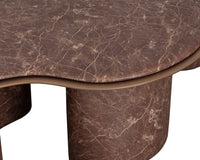 Isola 55" Faux Marble Concrete Indoor Outdoor Coffee Table
