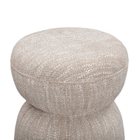 Teresa Beige Performance Chenille Game Table and Two Ottomans Set