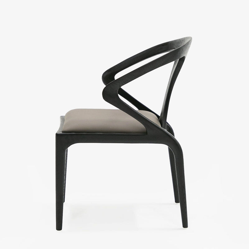 Caroline Modern Grey & Black Dining Chair