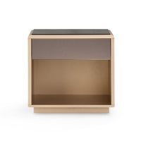Francesca Art Deco Taupe Nightstand