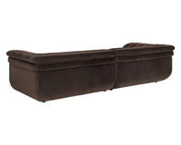 Bello 115" Mink Plush Channel Tufted Sofa
