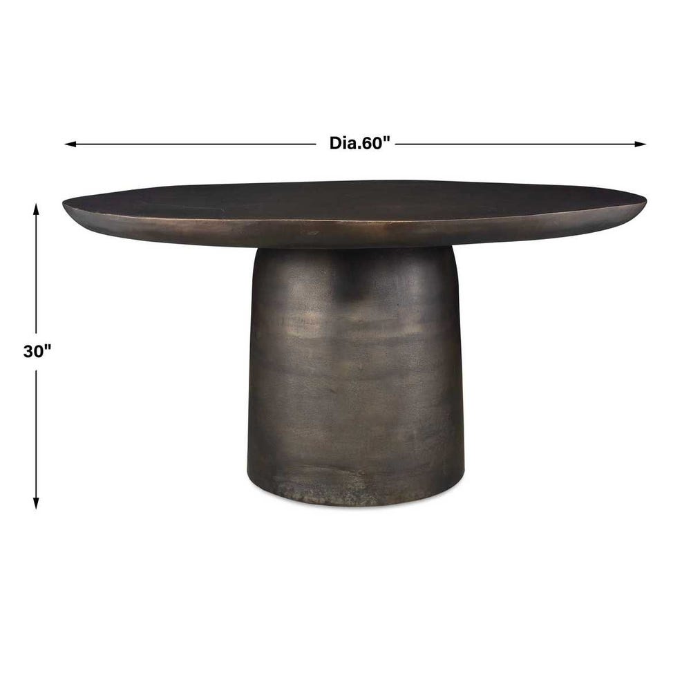 Verah 60" Golden Dark Bronze Indoor-Outdoor Dining Table