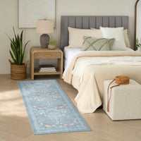 Elara Light Blue Multicolor Area Rug