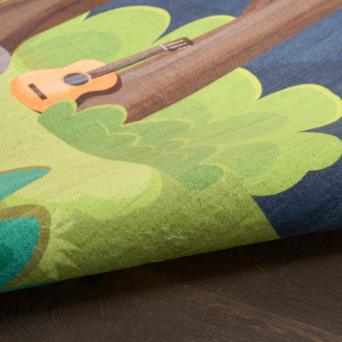 Camping Navy Multicolour Area Rug