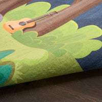 Camping Navy Multicolour Area Rug