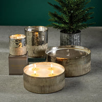 Siberian Fir Silver Scented Antique Candle Jar - Six Wick (Set of 4)