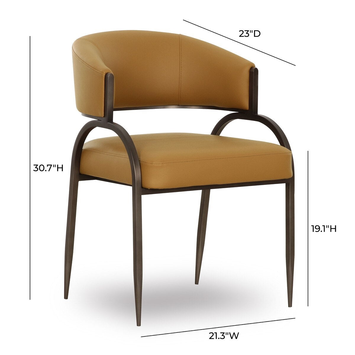 Geovanna Tan Performance Vegan Leather Dining Chair