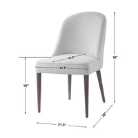 Alexa Off White Fabric Chair (Set of 2)