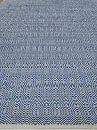 Waves Ivory/Blue Outdoor Area Rug - Elegance Collection