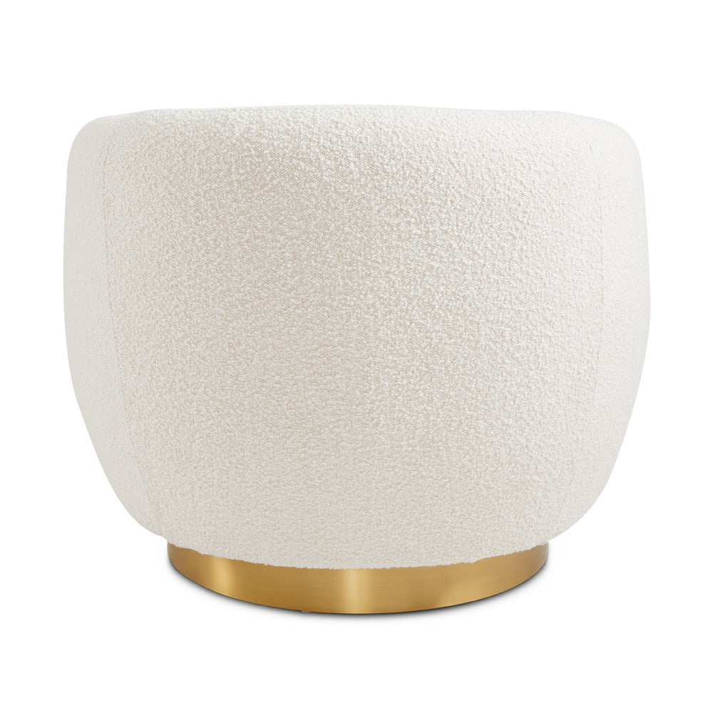 Primrose Ivory Boucle & Gold Accent Chair