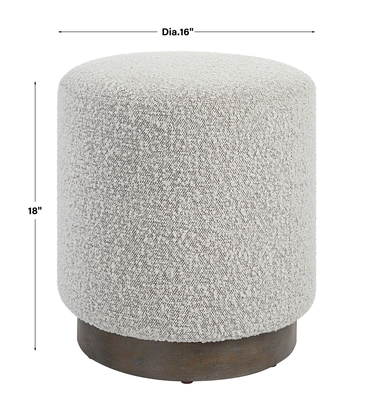 Toshi Ivory Boucle Ottoman