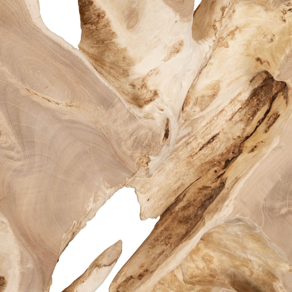 Flowing 40" Live Edge Natural Teak Wood Wall Art