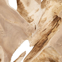 Flowing 40" Live Edge Natural Teak Wood Wall Art
