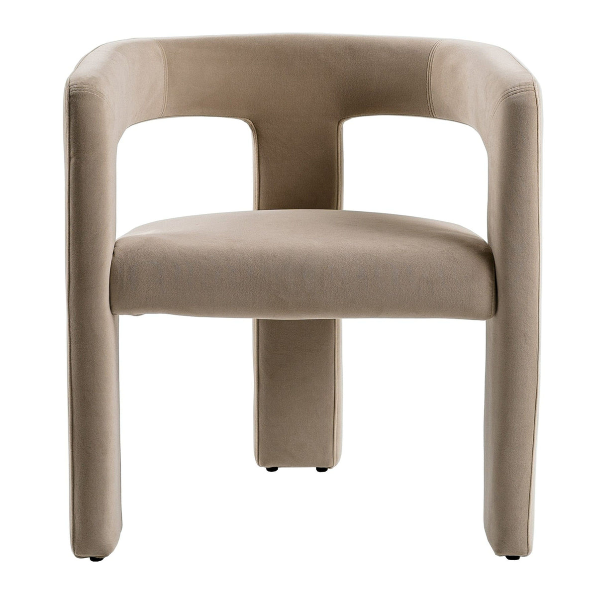 Ferah Modern Beige Fabric Dining Chair