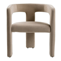 Ferah Modern Beige Fabric Dining Chair