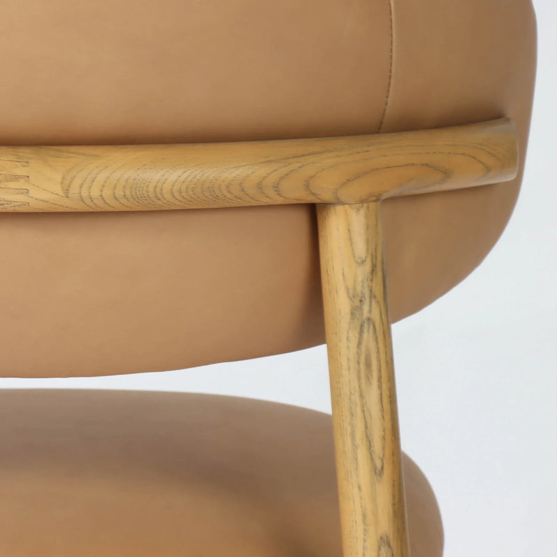 Rowan Tan Leather Dining Chair