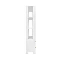 Liana Fluted White & Brass Etagere