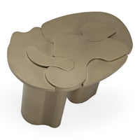 Meline Modern Antique Brass Nesting Coffee Table Set