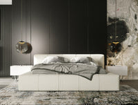 Toma Cream Channel Tufting Bed