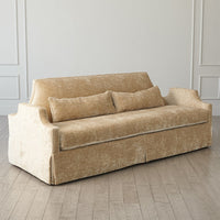 Regal 90" Hazelnut Skirted Sofa