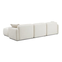 Travie 111.9" Sand Upcycled Performance Linen 4-Piece Modular Sectional