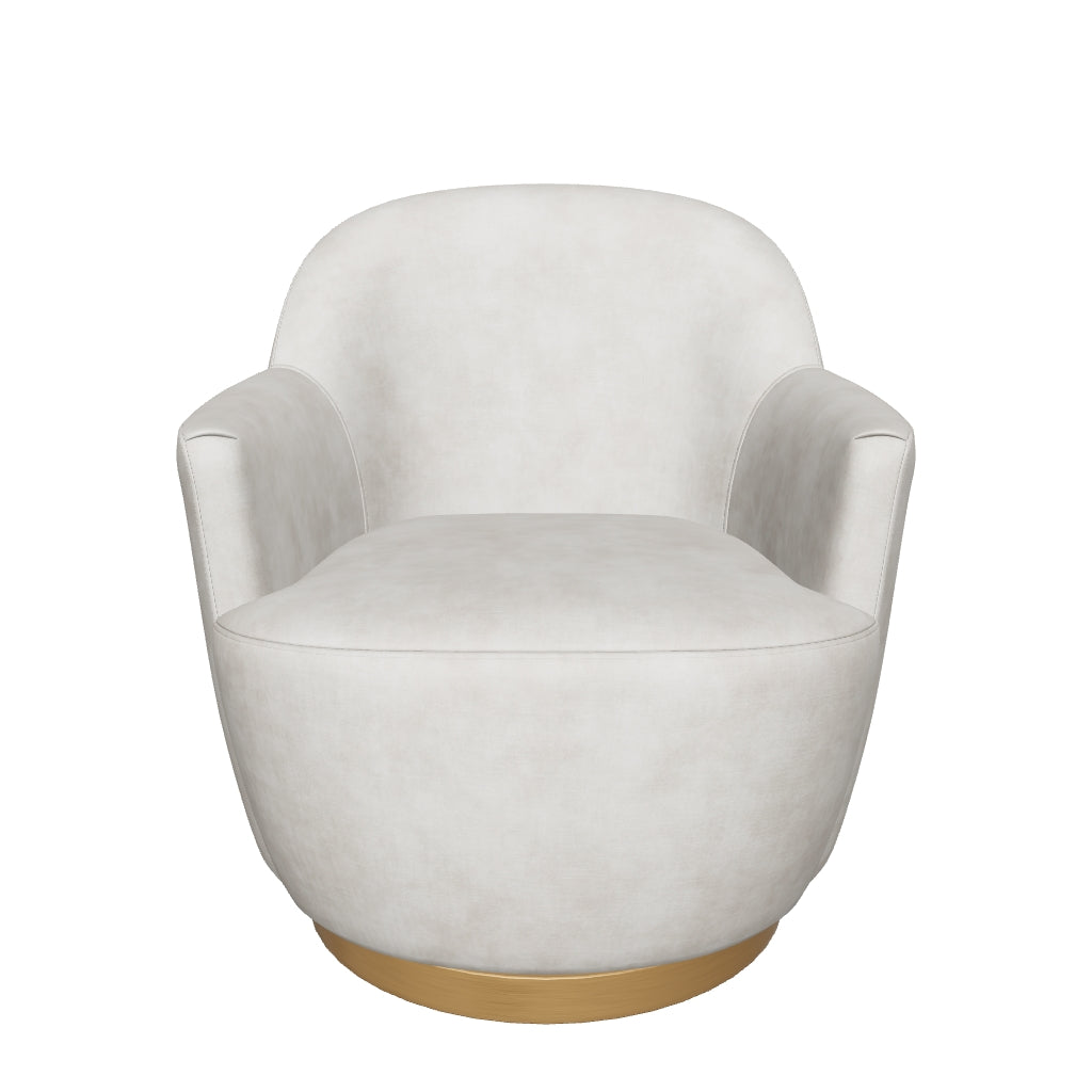 Casie Cream Swivel Accent Chair