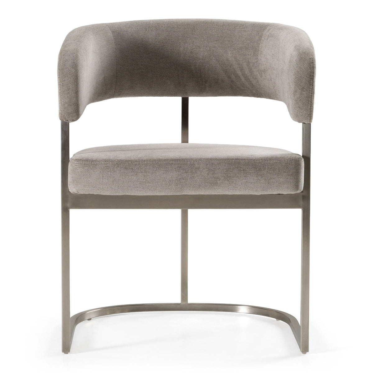 Villa Modern Grey Fabric & Silver Dining Chair