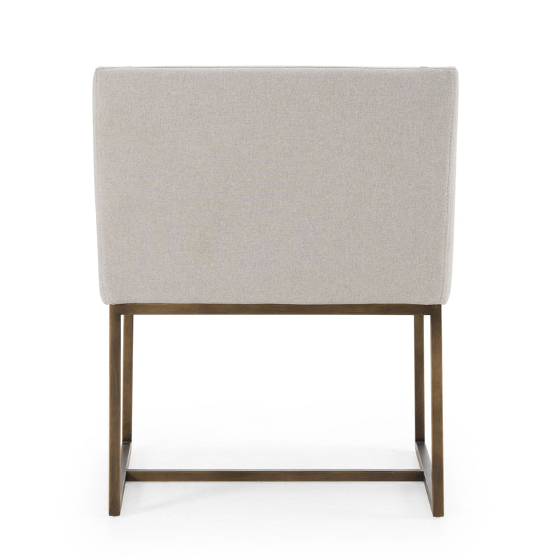 Isabeau Modern Grey & Brass Dining Chair