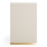 Yvette Modern Beige Leatherette & Gold Buffet