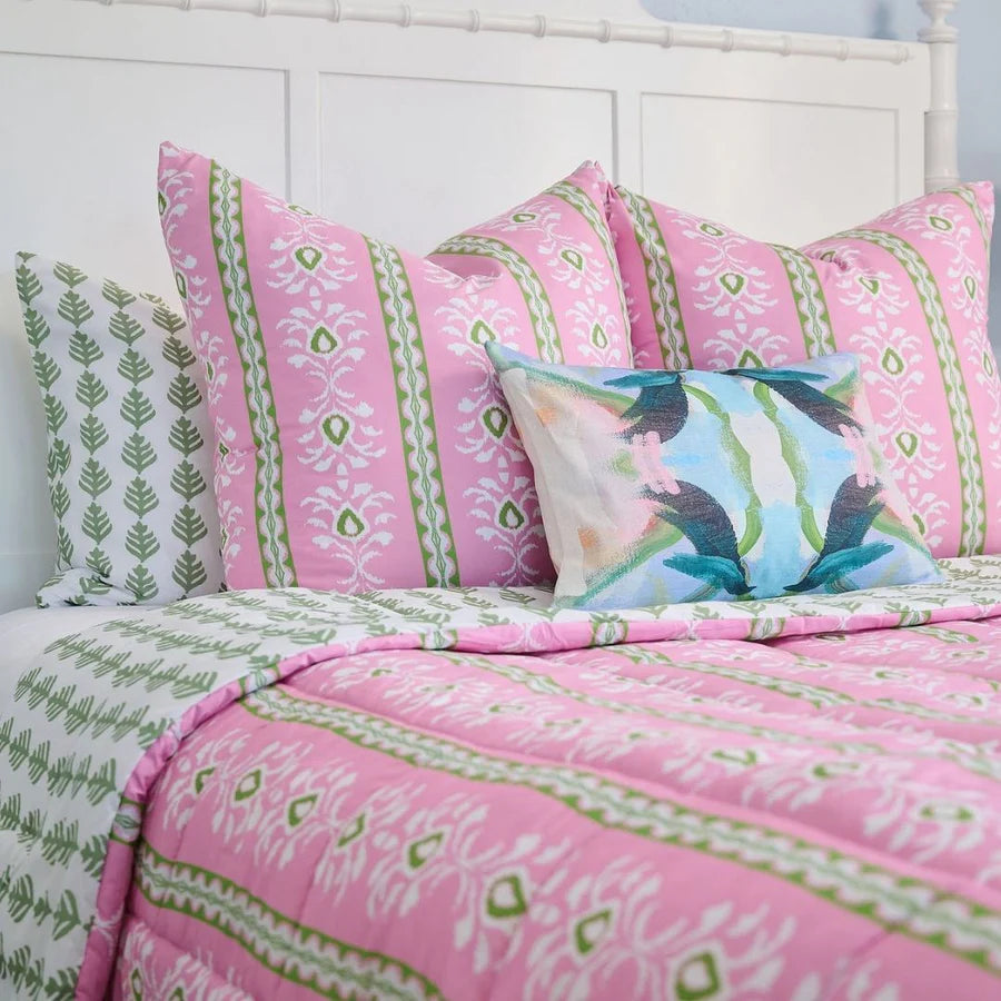 Savannah Reversable Pink Twin Comforter Set (3 Piece Set)