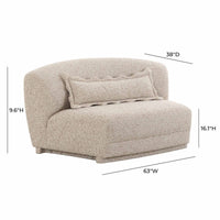 Marion Two-Tone Textured Boucle Armless Loveseat