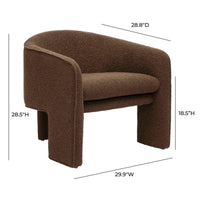 Gattara Chocolate Brown Performance Boucle Accent Chair