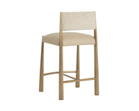 Bayard Oatmeal & Antique Brass Counter Stool