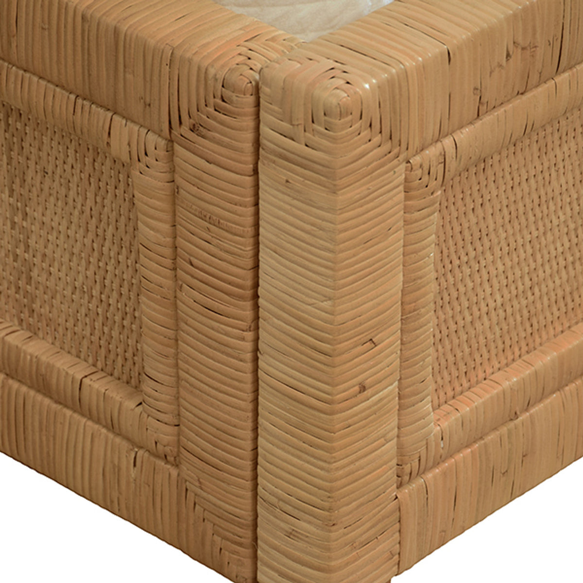 Ottilie Winged Wrapped Rattan Bed