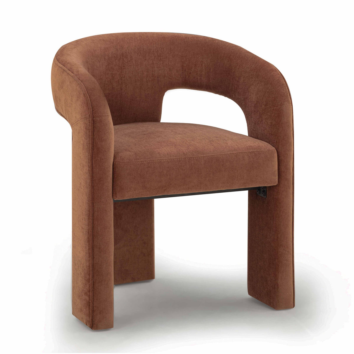 Malone Rust Red Performance Chenille Dining Chair