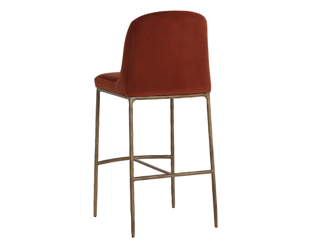 Nestor Rust & Antique Brass Bar Stool