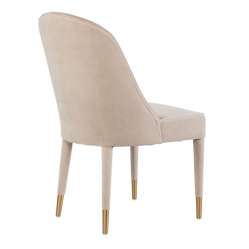 Alexa Champagne Velvet Chair (Set of 2)