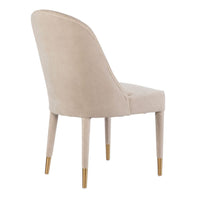 Alexa Champagne Velvet Chair (Set of 2)