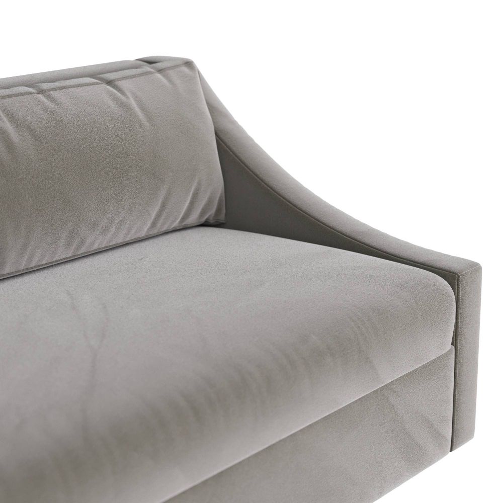 Bourdeaux 90" Flint Velvet Sofa