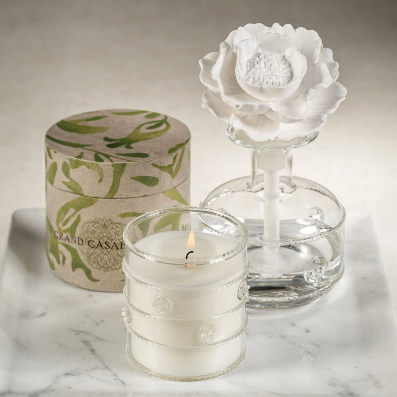 Grand Casablanca Magnolia Petals Porcelain Diffuser - 2 Sizes Avalable (Set of 4)