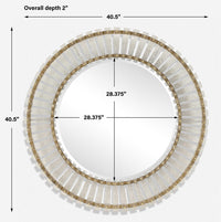 Denali 41" Glass & Gold Round Mirror