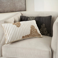 Juni Ivory & Gold Throw Pillow (2 Sizes Available)