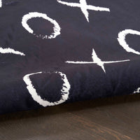 XO Black Area Rug