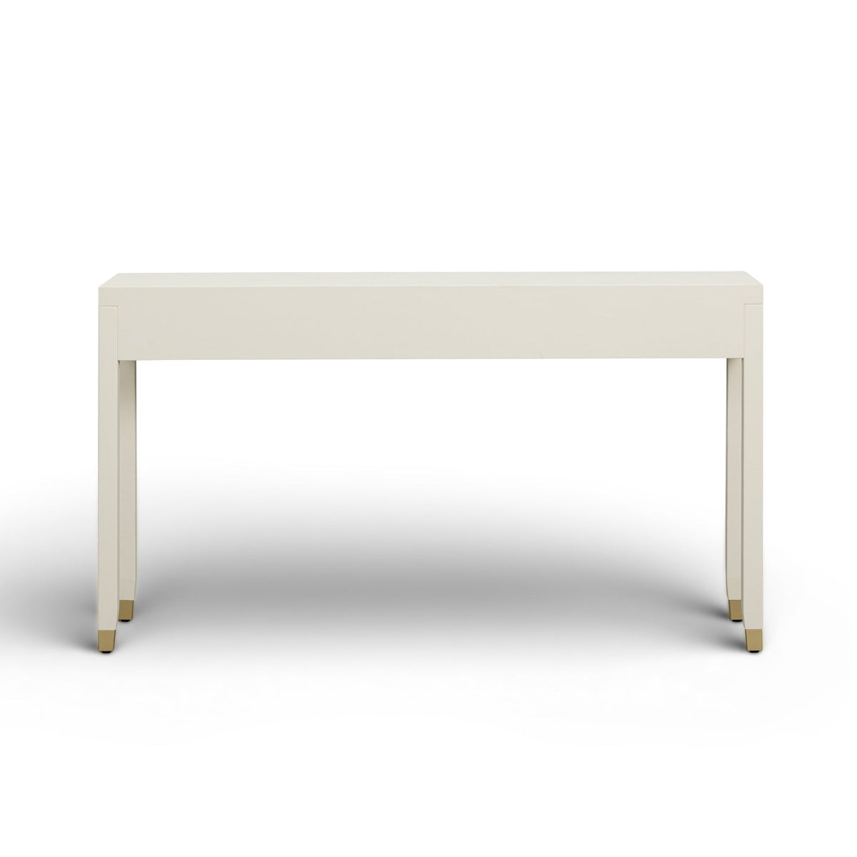 Dorite 54" Cream Faux Shagreen 2-Drawer Console Table
