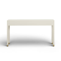 Dorite 54" Cream Faux Shagreen 2-Drawer Console Table