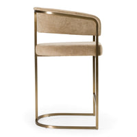 Villa Modern Brown & Gold Counter Stool